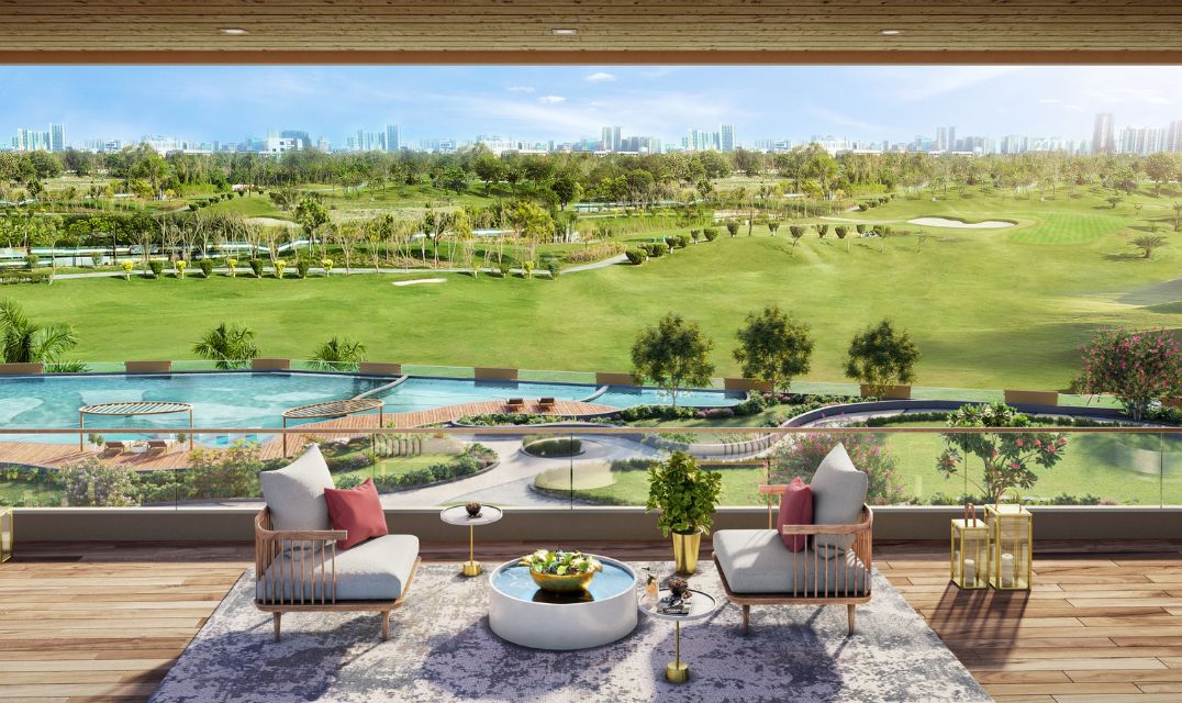 L&T Green Reserve — 70%+ Open, Landscaped Golf-Facing Grounds