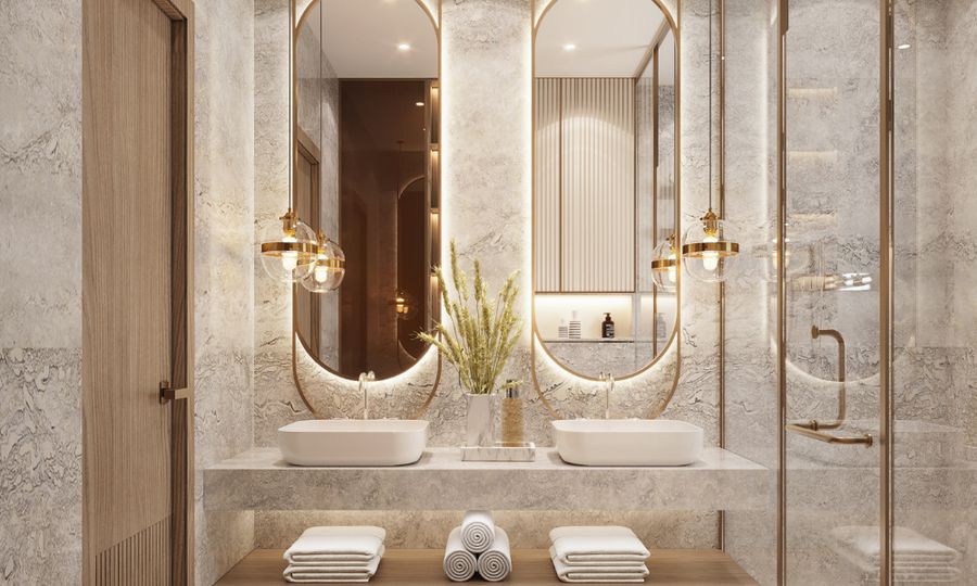 L&T Green Reserve — Master Bathroom, Premium Fittings