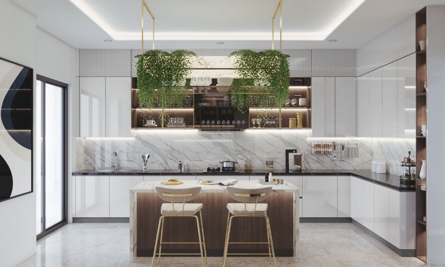 L&T Green Reserve — Modern Modular Kitchen Interior